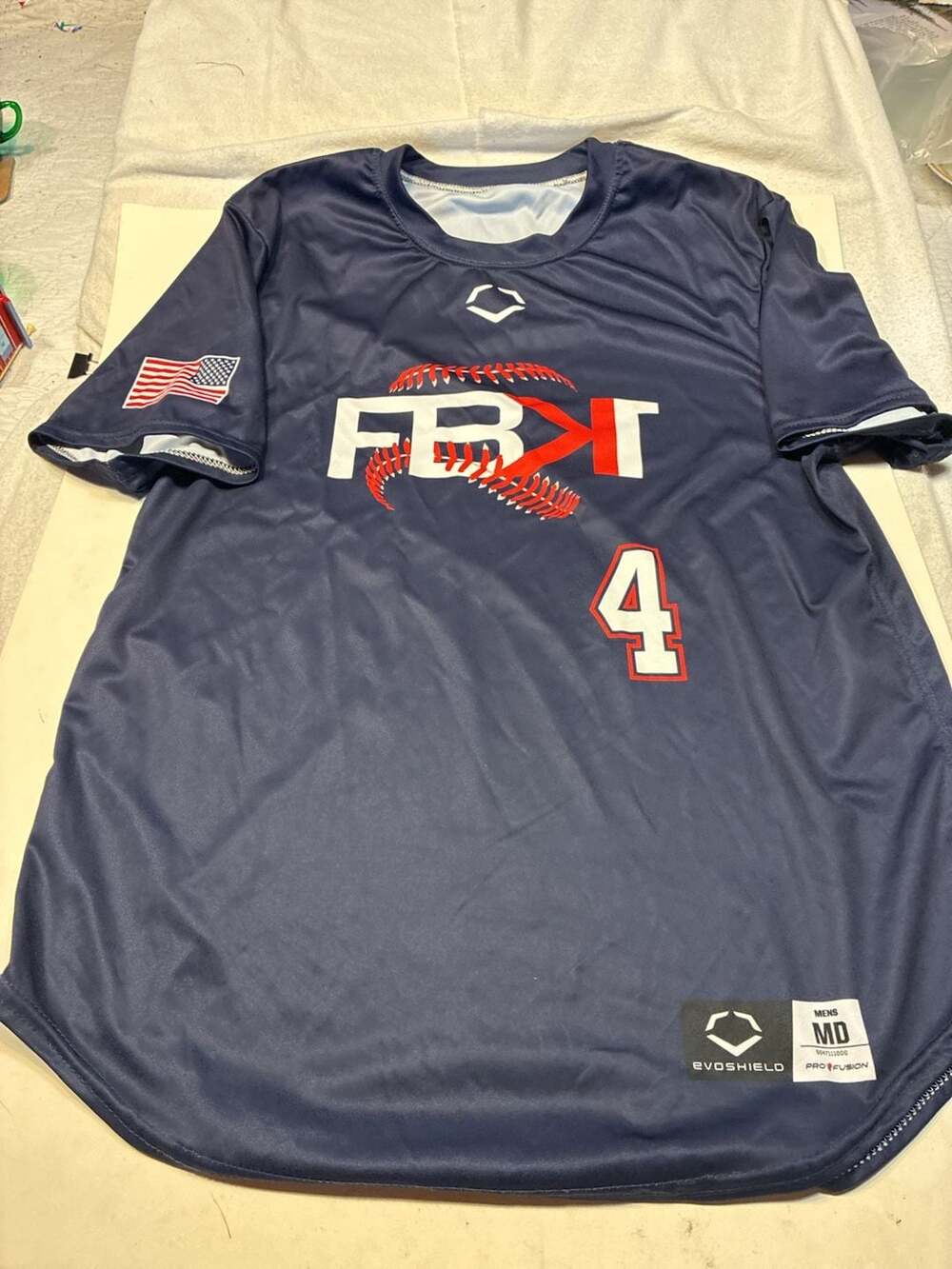 Evoshield Profusion Custom Sublimated Team Baseball Jersey Navy #4 View 2